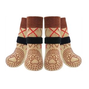 Anti-Slip Dog Socks, Double Sided Traction Control Paw Protector, 3 Pairs S/M